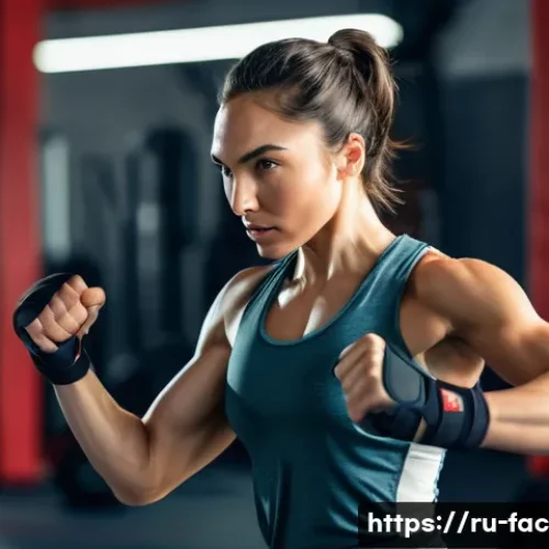 Home 31 Gal Gadot의 원더우먼 캐스팅 스토리 - A confident female warrior in modern combat training gear inspired by Gal Gadot’s early career, show...