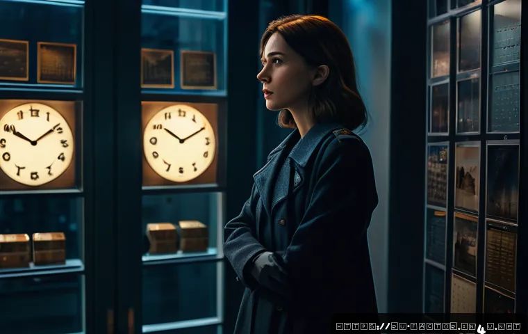 Rachel McAdams의 타임 트래블 영화들 - A cinematic scene featuring a thoughtful female protagonist dressed in stylish modern clothing, stan...